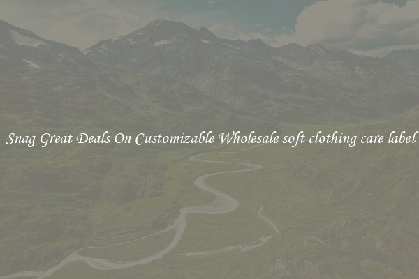 Snag Great Deals On Customizable Wholesale soft clothing care label