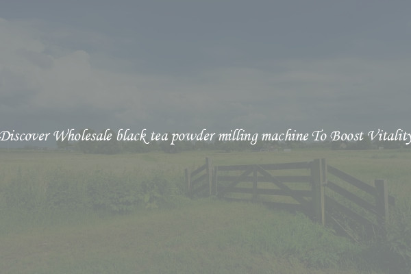 Discover Wholesale black tea powder milling machine To Boost Vitality