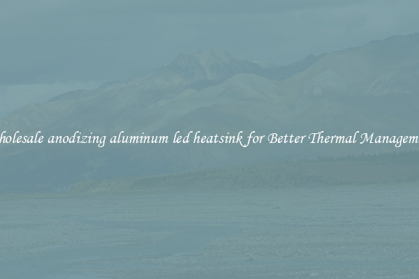 Wholesale anodizing aluminum led heatsink for Better Thermal Management