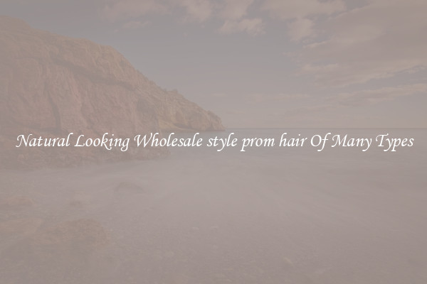 Natural Looking Wholesale style prom hair Of Many Types