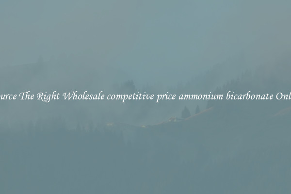 Source The Right Wholesale competitive price ammonium bicarbonate Online