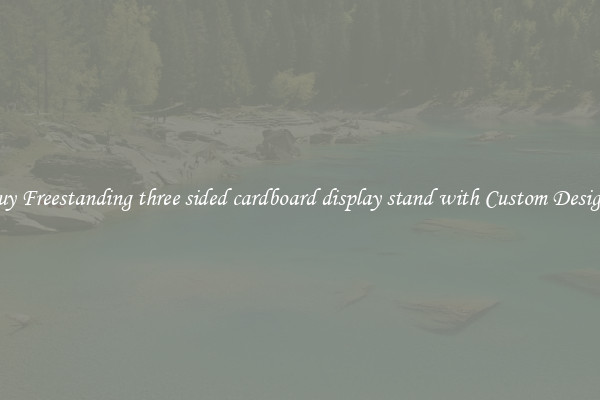 Buy Freestanding three sided cardboard display stand with Custom Designs