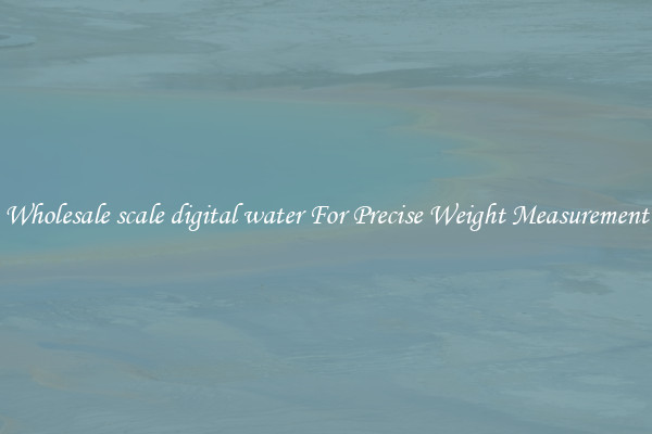 Wholesale scale digital water For Precise Weight Measurement