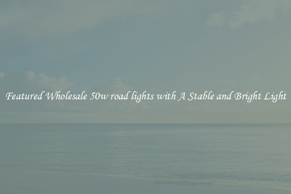 Featured Wholesale 50w road lights with A Stable and Bright Light