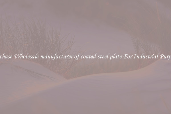Purchase Wholesale manufacturer of coated steel plate For Industrial Purposes