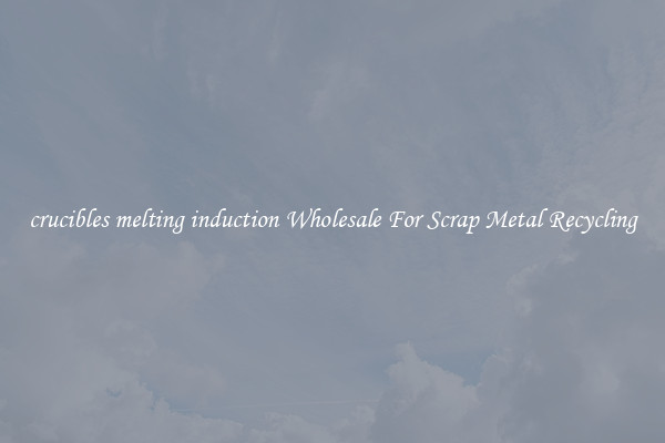 crucibles melting induction Wholesale For Scrap Metal Recycling