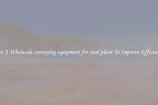Get A Wholesale conveying equipment for steel plant To Improve Efficiency