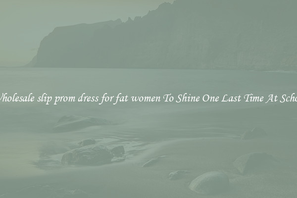 Wholesale slip prom dress for fat women To Shine One Last Time At School