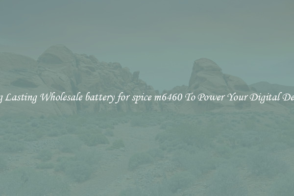 Long Lasting Wholesale battery for spice m6460 To Power Your Digital Devices