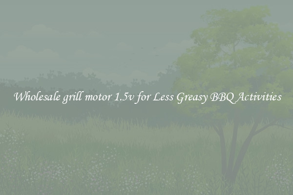 Wholesale grill motor 1.5v for Less Greasy BBQ Activities