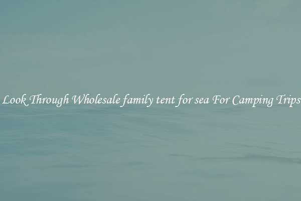 Look Through Wholesale family tent for sea For Camping Trips
