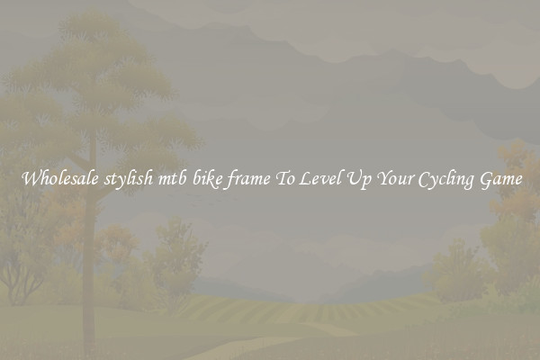 Wholesale stylish mtb bike frame To Level Up Your Cycling Game