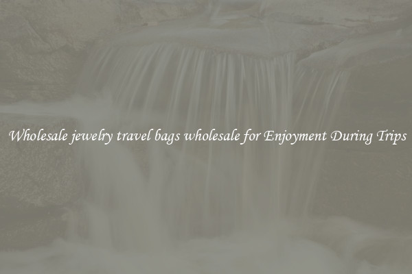 Wholesale jewelry travel bags wholesale for Enjoyment During Trips
