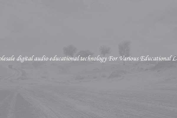 Wholesale digital audio educational technology For Various Educational Levels