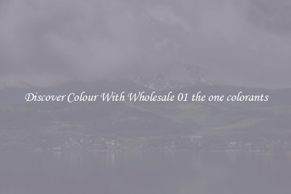 Discover Colour With Wholesale 01 the one colorants