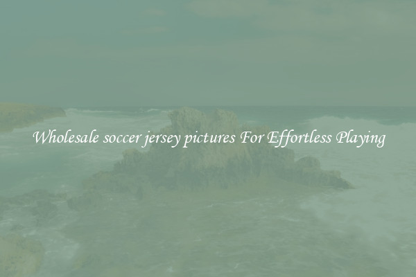 Wholesale soccer jersey pictures For Effortless Playing